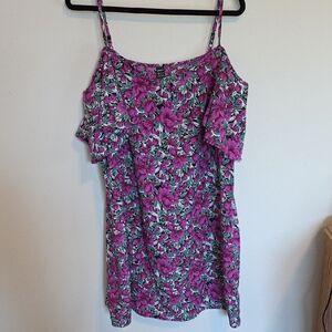 SHEIN Purple Floral Mini Dress